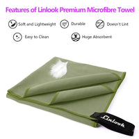 1 x RAW Customer Returns Linlook Microfiber Towels Set - Quick-drying and Compact Bath Towel Sports Towel Beach Towel for Travel Yoga Camping Beach Gym - RRP €20.7