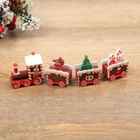 2 x Brand New Wooden Train for Christmas Decoration Mini Christmas Train Miniature Wooden Christmas Ornaments - RRP €40.8