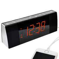 1 x RAW Customer Returns iTOMA Radio Alarm Clock with Bluetooth, FM Radio, Dual Alarm Clock with Snooze, USB Charging, Auto and Manual Dimmer, Clock for Bedside Table CKS503 - RRP €27.9