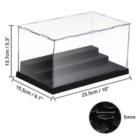 1 x RAW Customer Returns Winter Shore 3-Tier Acrylic Display Case Set of 2 - Model Display Case for Mini Action Figures and Building Block Models - Dustproof Display Case with Block-Compatible Base - RRP €28.22