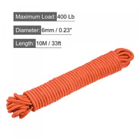 1 x Brand New sourcing map Polypropylene Rope Braid 10M 33ft 1 4 for Indoor Outdoor Orange - RRP €11.9