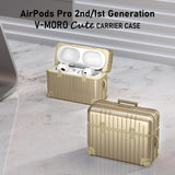 1 x RAW Customer Returns VISOOM Airpods Pro 2 Case Compatible with Airpods Pro 2 2022 Case Cover Cute Shockproof Protective Case Soft TPU with Carabiner Front LED Visible Wireless Charging Gold  - RRP €15.78