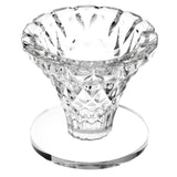 4 x Brand New Crystal glass candle holder, 12 pieces of glass candlesticks for tapered candles and table candles, wedding, romantic table decoration, each 6 x 6 x 4.8 cm - RRP €94.96