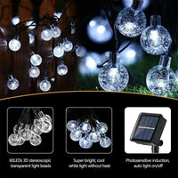 1 x RAW Customer Returns Moxled Solar Fairy Lights Outdoor 60 LED, 11M Solar Fairy Lights Outdoor Waterproof, 8 Modes Solar Fairy Lights Outdoor for Garden, Patio, Balcony, Parties White  - RRP €17.51