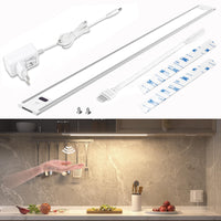 1 x RAW Customer Returns wobsion under-unit kitchen LED neutral white with non-contact sensor, LED strip 42 cm lighting kitchen dimmable 4000 K, ultra thin kitchen light under-unit LED for wardrobe, showcase cabinet lighting - RRP €20.16