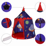 1 x RAW Customer Returns SONGMICS Play Tent Castle for Kids Indoor Outdoor Playhouse Portable with Carry Bag Gift Certified by EN71 Blue LPT01BU - RRP €26.92