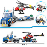 1 x RAW Customer Returns Creator 3in1 Construction Toy, City Helicopter Transporter, Police Chase Vehicle and Flatbed Truck, Toy, Gift for Kids, Boys and Girls Ages 6 and Up, 249 Pieces - RRP €25.88