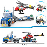 1 x RAW Customer Returns Creator 3in1 Construction Toy, City Helicopter Transporter, Police Chase Vehicle and Flatbed Truck, Toy, Gift for Kids, Boys and Girls Ages 6 and Up, 249 Pieces - RRP €25.88