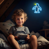 1 x RAW Customer Returns Attivolife Penguin Sign for Wall Decoration, Illuminated LED Lamp in Special Animal Shape with Dimmable USB, Unique Home Living Room Shop Cafe Store Party Decor Birthday Gift - RRP €27.22