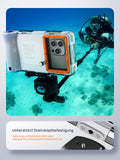 1 x RAW Customer Returns Lanhiem Waterproof Phone Case IPX8 Universal Diving Professional Cell Phone Underwater Case Waterproof deep 15M for iPhone Samsung Huawei Google Xiaomi Snorkeling Surfing Case, Grey-Orange - RRP €41.99