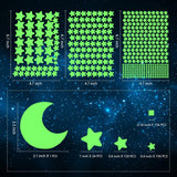 1 x RAW Customer Returns Luminous stars wall stickers in the dark for the ceiling, self-adhesive glowing stickers stars and moon for children s rooms, create realistic starry sky, room decoration - RRP €9.99