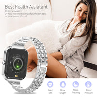 1 x RAW Customer Returns Efolen Smartwatch Women with Phone Function, 1.59 Inch Touchscreen Smart Watch, Fitness Watch with SpO2 Heart Rate Monitor Menstrual Cycle Sleep Monitor Pedometer Fitness Tracker IP67 Android iOS Rose Gold - RRP €55.45