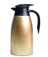 2 x RAW Customer Returns Thermos Flask, Vacuum Flask, Coffee Pot, Cold Drink Kettle, Household Water Jug Bottle, Insulated, Double-Walled, Vacuum Kettle Gold, 2.0L  - RRP €52.28