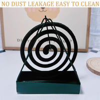 1 x RAW Customer Returns Mosquito coil holder, 2pcs mosquito coil metal holder, triangle holder for mosquito coils for home garden camping black green  - RRP €26.4