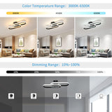 1 x RAW Customer Returns Toolight LED ceiling light dimmable with remote control 3000K-6500K, LED ceiling light black 32W 3600LM, 50cm ceiling lamp LED modern for living room bedroom kitchen bathroom balcony - RRP €39.11