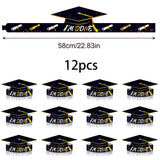 89 x Brand New KEELYY Graduation Hat Made of Paper, 12 Pieces Graduation Party Paper Crown, Adjustable Graduation Cap Graduation Decorations Crown Hat for Graduate Party, Graduation Party, Grad Ceremony - RRP €1708.8