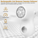 1 x Brand New Lint Shaver, Fabric Shaver Rechargeable Lint Remover Sweater Defuzzer, 3 Modes Intelligent LED Display Lint Shaver Fuzzs Pills Bobbles Trimmer for Clothes Various Fabrics White  - RRP €20.4