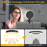 1 x RAW Customer Returns Full Screen Ring Light Laptop, Video Conference Light with Clip, 3 Light Modes 10 Brightness Levels, Webcam Light Camera Light for Zoom Meeting Video Recording Live Streaming Tiktok YouTube Vlog Makeup - RRP €18.64