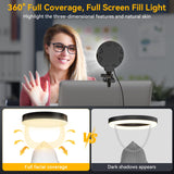 1 x RAW Customer Returns Full Screen Ring Light Laptop, Video Conference Light with Clip, 3 Light Modes 10 Brightness Levels, Webcam Light Camera Light for Zoom Meeting Video Recording Live Streaming Tiktok YouTube Vlog Makeup - RRP €18.64