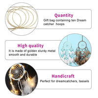 1 x RAW Customer Returns Dream Catcher Hoops, 10 Pieces Garland Hoop, 10cm Metal Hoop Decorations, DIY Metal Hoops for Decorations, Decoration Hoops Suitable for Decorating Wedding Wreaths Tapestries - RRP €8.63