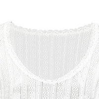 1 x RAW Customer Returns Kelliar Women s Dirndl Blouse Lace White Elegant Beautiful Lace Short Sleeve White 46 - RRP €24.0