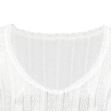 1 x RAW Customer Returns Kelliar Women s Dirndl Blouse Lace White Elegant Beautiful Lace Short Sleeve White 46 - RRP €24.0