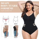 1 x Brand New Yaavii Shapewear Women s Tummy Control Bodysuit Shaping Body Thong Shaper with Adjustable Shoulder Strap Black L - RRP €23.18