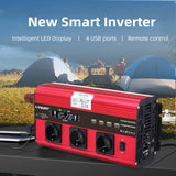 1 x RAW Customer Returns Inverter 12V 230V 3000W 6000W voltage converter remote control 4X USB and LCD 3 AC sockets for solar panel car motorhome - RRP €152.99