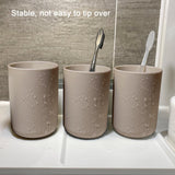 1 x RAW Customer Returns Ukaeno toothbrush cup 3 pieces, food-grade plastic, absolutely shatter-proof brown  - RRP €10.07