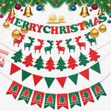 57 x Brand New YONGORHEX 5 Pieces Banner Christmas Merry Christmas Banner 3M Merry Christmas Banner Christmas Garland Banner with Letters, Elk, Pennant, Christmas Tree Element for Door, Fireplace, Window - RRP €589.38