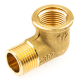 1 x RAW Customer Returns piox fitting, angle 90 degrees I 1 2 inch I with external thread on both sides I brass I connecting piece I elbow AG x AG - RRP €9.58