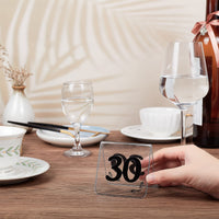 1 x RAW Customer Returns OLYCRAFT 30pcs Acrylic Restaurant Table Numbers 1-30 Double Sided Table Numbers Signs Table Number Tent Acrylic Numbers Cards Signs Numbers for Restaurant Tables Wedding Banquets Dinner Receptions - RRP €24.29