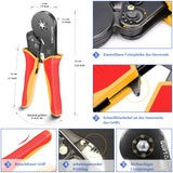 1 x RAW Customer Returns Crimping pliers 0.08-16mm GUPTOMES wire end ferrule crimping pliers hexagon pressing pliers, 16-6 hexagon sawtooth crimping pliers with ratchet, wire end ferrule crimping pliers for AWG 28-5 - RRP €36.29