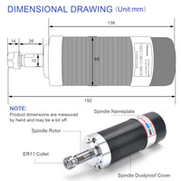 1 x RAW Customer Returns Daedalus CNC Brushless Spindle Motor Kit, 500w, ER11, 48V DC, 12000RPM - RRP €201.67