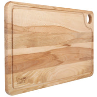 1 x RAW Customer Returns Creative Home Large Wooden Chopping Board 42 x 24.5 x 1.5cm Wooden cutting board with juice groove Reversible cutting board Wooden board kitchen ideal for bread, meat, vegetables, cheese and ham - RRP €16.94