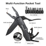 1 x RAW Customer Returns Gifts for men, BIBURY 5 in 1 multifunctional knife, Christmas gifts foldable multitool pocket knife, stainless steel multifunctional pocket tool with pliers screwdriver for outdoor camping - RRP €18.4