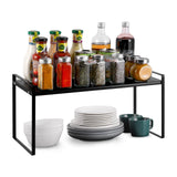 1 x RAW Customer Returns KES Spice Rack Standing Kitchen Shelf Worktop Spice Organizer Spice Holder Black Spice Rack Kitchen Shelf Kitchen Shelf Metal 40 cm, KSR519S2040-BK - RRP €27.1