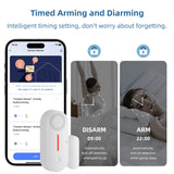 4 x RAW Customer Returns Erdiegle WiFi door alarm window alarm window sensor alarm system house with app control 2.4Ghz with timer arm and disarm time delay sound adjustable - RRP €83.96