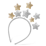 1 x Brand New WLLHYF Glitter Star Headband Valentine s Day Gift Hair Accessories for Women Silver Brown - RRP €15.6