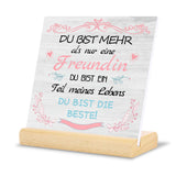 1 x Brand New Gifts for Girlfriend, Acrylic Plaque Best Friend Gifts Wooden Signs Home Decoration for Friends Inspirational Gifts for Best Friend Sisters Colleagues Birthday Gift for Women - RRP €13.1