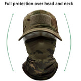 1 x RAW Customer Returns ehsbuy Military Camo Cap Airsoft Baseball Hat Neck Warmer Camouflage Visor Cap Army Flag Tactical for Hunting Paintball Shooting - RRP €19.15