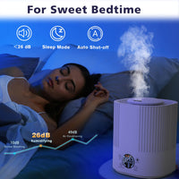 1 x RAW Customer Returns HAUTIK Top-Fil humidifier for 50m with LED screen, 2.5L humidifier with remote control and spray 300ml h, quiet humidifier bedroom with 7 lights, humidifier children s room for 25H - RRP €35.69