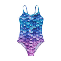 1 x RAW Customer Returns Xumplo Swimsuit for Girls, One Piece Mermaid Swimsuit, Off Shoulder Beach Bathing Suit for Kids 8-10 Years - RRP €20.16