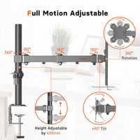 1 x RAW Customer Returns Redbat monitor arm with ventilated laptop shelf, fully adjustable for 13 to 32 inch LCD LED screen up to 16 inch notebook, 2 mounting options, tilt, swivel rotate - RRP €34.78