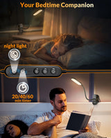 1 x RAW Customer Returns LEPOWER Clamp Lamp, 60 LED Reading Light, Book Light with 25 Lighting Options, 3 Timers, Night Light Function, Eye-Caring Reading Light for Books in Bed, Headboard, Bedroom, Desk - RRP €25.99