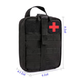 1 x RAW Customer Returns REDAPRIC Outdoor Medical Bag, 1000D Nylon Tactical First Aid Molle Bag for Camping, Mountaineering, Hiking, Hunting, Climbing Bag Only Black  - RRP €13.99