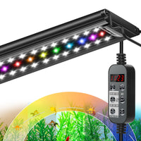 1 x RAW Customer Returns AHJ Aquarium Lighting, 28 W 24 7 Full Spectrum Aquarium Lamp LED with Timer, Day and Night Mode and DIY Mode with Extendable Bracket for Aquatic Plants and Freshwater Aquariums, Dimmable - RRP €31.25