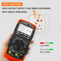 1 x RAW Customer Returns BTMETER BT-770N TRMS Auto Manual Ranging Multimeters 6000 Counts Digital Multimeter AC DC Amp Ohm Volt Meter hFE LED Capacitor Tester to 99.99mF with Thermometer Backlit - RRP €24.0