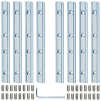 1 x RAW Customer Returns Section connector aluminum profile connector 30x30 aluminum profile 8 pieces profile connector for 30X30 groove 8 profiles screws for construction profiles aluminum profile - RRP €18.0