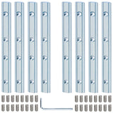 1 x RAW Customer Returns Section connector aluminum profile connector 30x30 aluminum profile 8 pieces profile connector for 30X30 groove 8 profiles screws for construction profiles aluminum profile - RRP €18.0